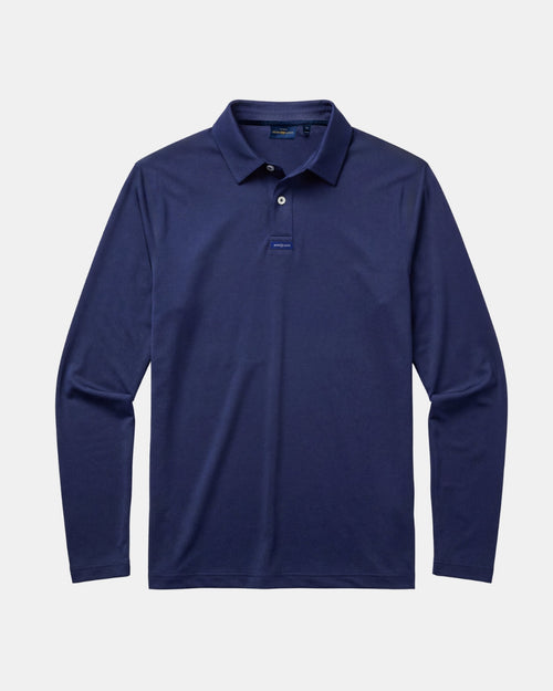 Men's Dri-Fast LS Polo - Navy Blue